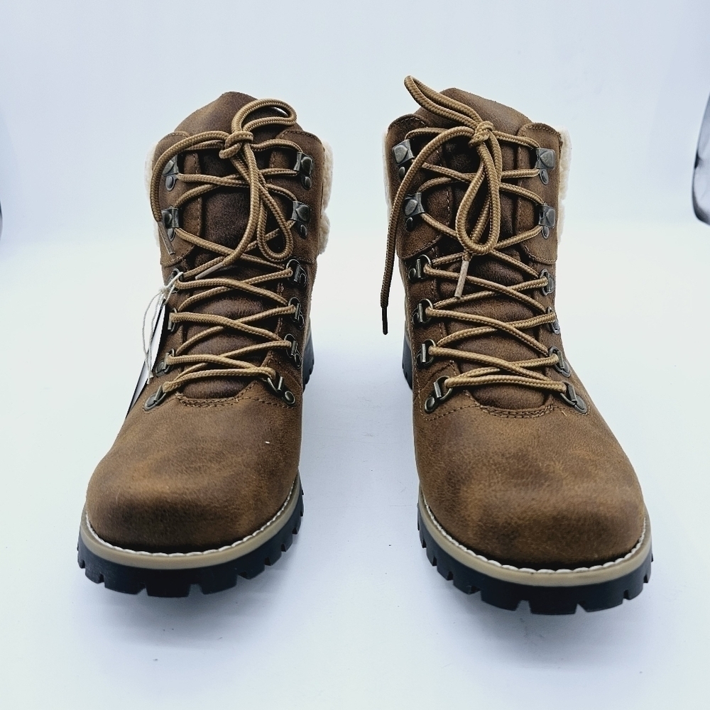 Cliffs by White Mountain Brown Faux Suede Fleece Pathfield Winter Hiker … - Picture 7 of 13